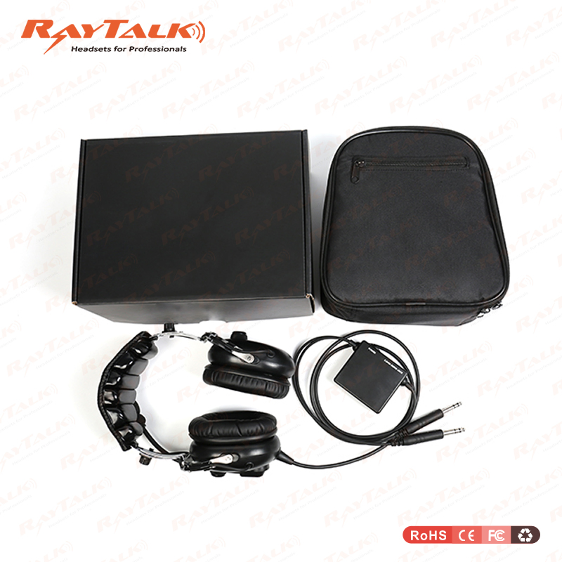 Helicopter Pilot Active Noise-Reduction Headset & Noise-Cancelling Microphone
