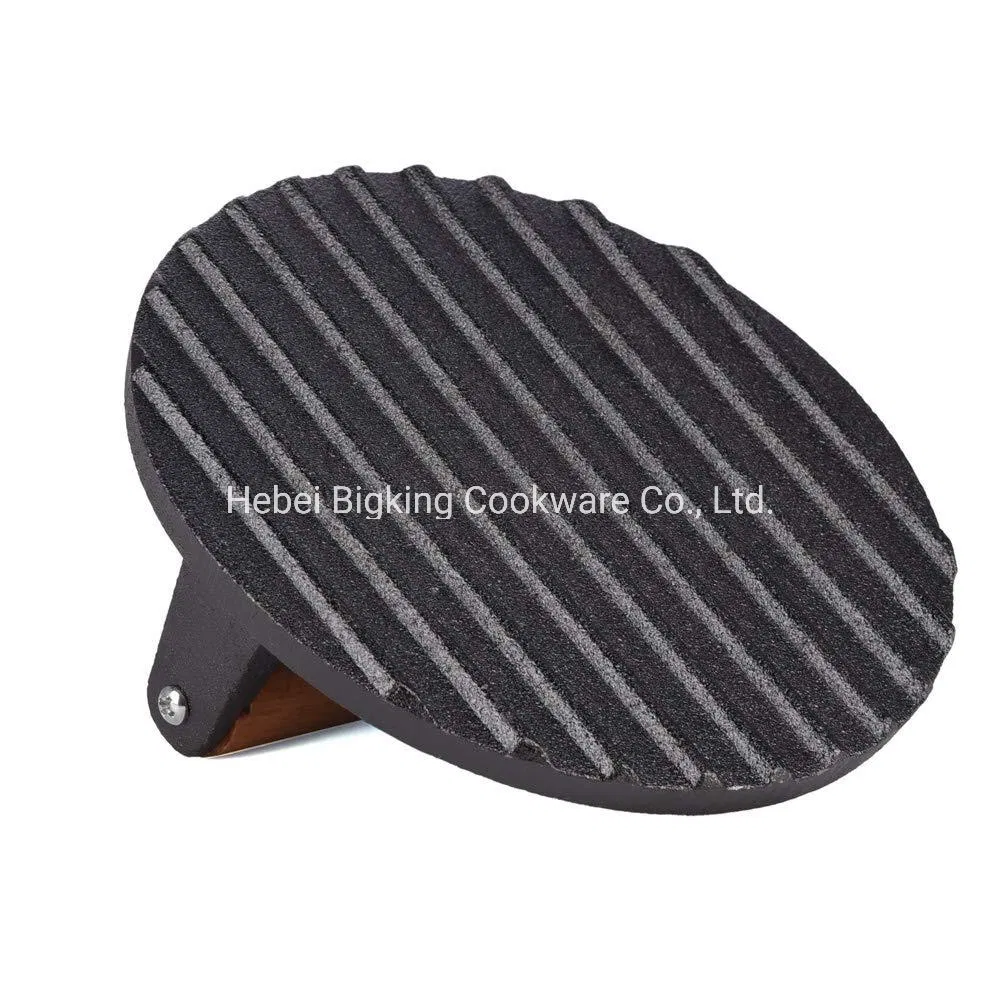 Customized Round Nonstick Cast Iron Burger Press