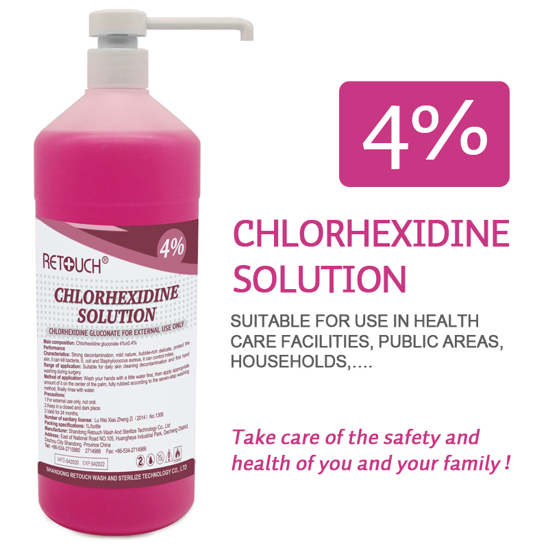700ml 4% Chlorhexidine Solution Surgical Scrub Hand Antiseptic with Hosptail Hand Sanitizer