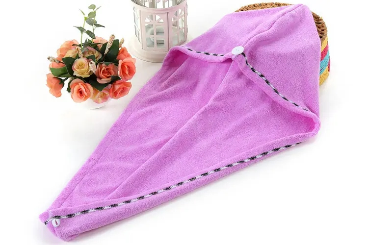 Fashionable Microfiber Fast Drying Shower Cap Salon Hair Wrap Towel