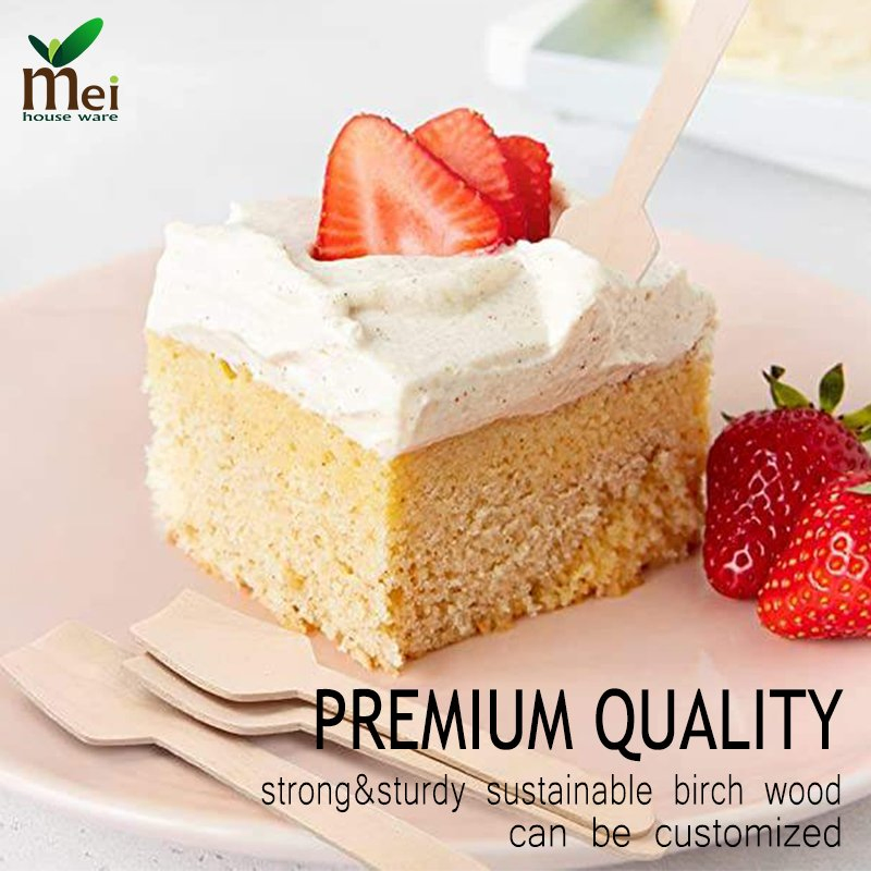 Disposable Ice Cream Wooden Spoon Birch Bamboo Wood Flatware cutlery