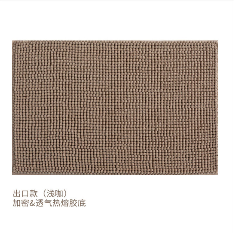 Non Slip Shaggy Chenille Bath Mat for Bathroom Rug Microfiber Water Absorbent Bath Mat