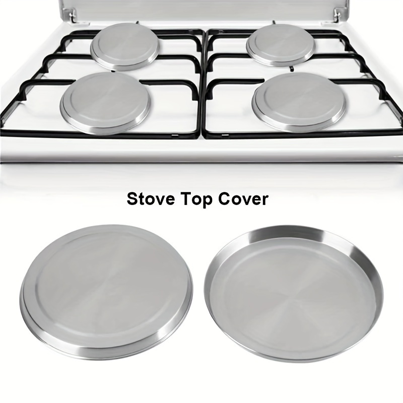 4-Piece Ss Burner Cover Gas Stove Protector Dishwasher-Safe Range Cover