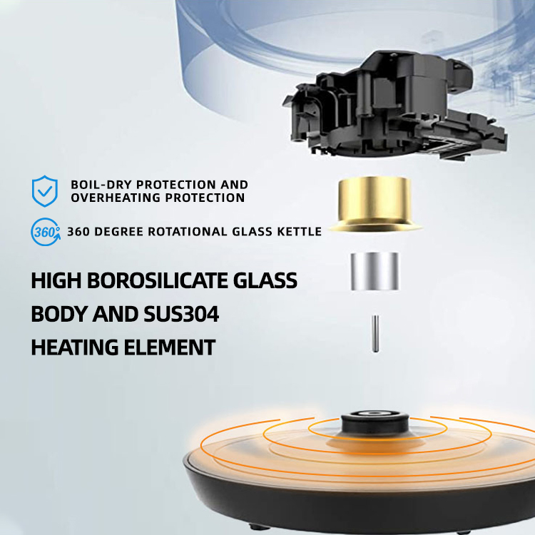 Jewin Intelligent Digital Kettle 1850W 1.7L Digital Control Panel Cordless Jug Kettle