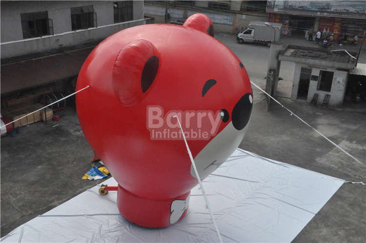 China Customized Bear Hot Air Balloon Shape Advertising Outdoor Inflatable Rooftop Balloon