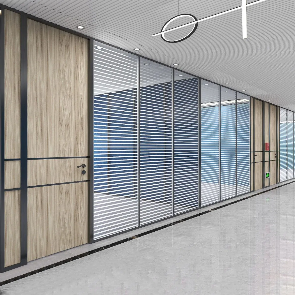 Office Partition with Single or Double Glasses