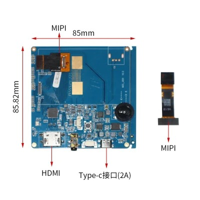 Микро-экран 0.39 дюйма Full HD, HDMI, драйвер STM32