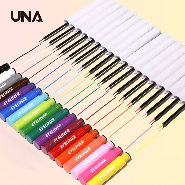 White Tube Coloured Private Label Eyeliner Liquide Pen Personalized Waterproof Vegan High Pigment Cosmetic Make up Eye Liner
