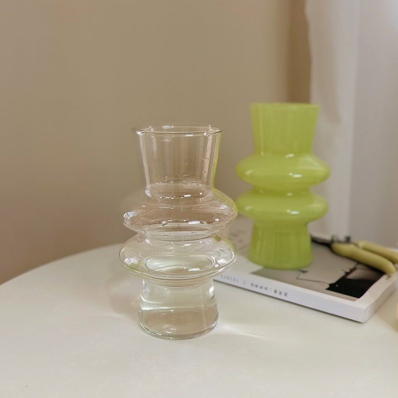 New French Living Room Small Ornament Simple Premium Medieval Cream Glass Vase