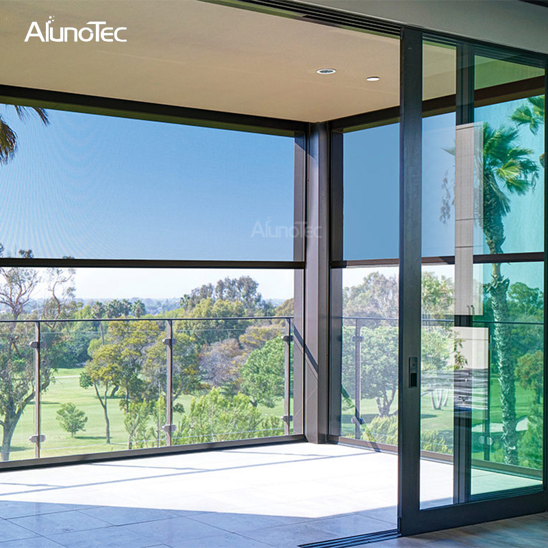 Basic Customization Balcony Track Shutter Garden Shades Fabric Zip Screen Roller Blinds Shades