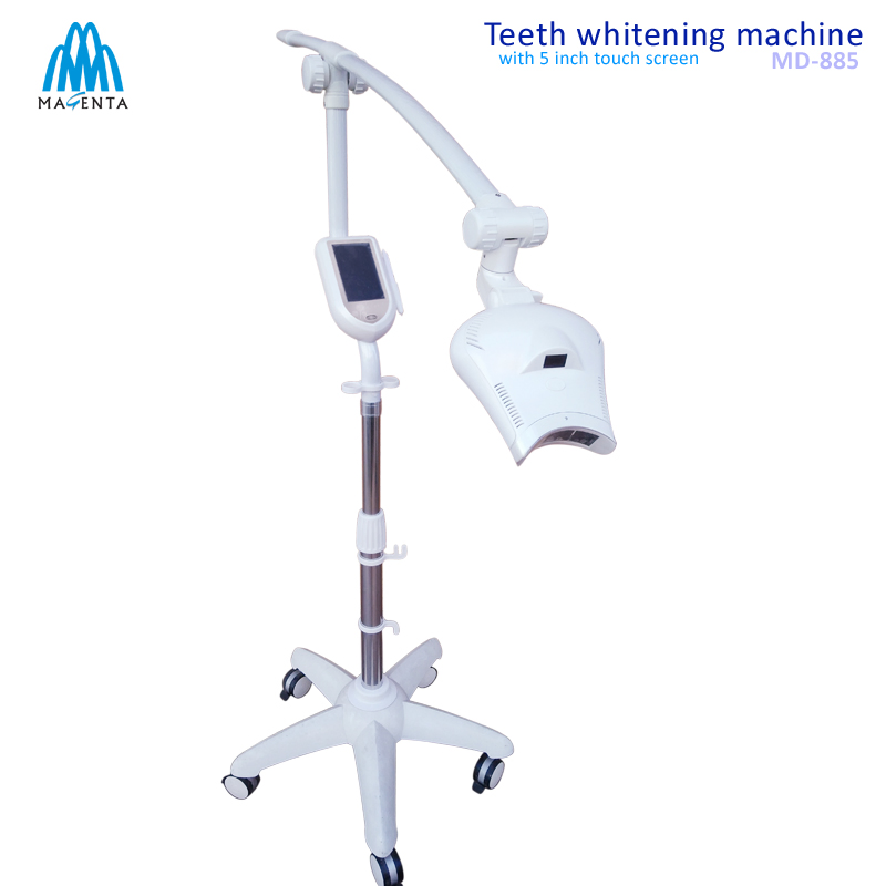 Portable 5 Inch Tourch Screen Cold Light Teeth Whitening System for Beauty Salon Rose Color