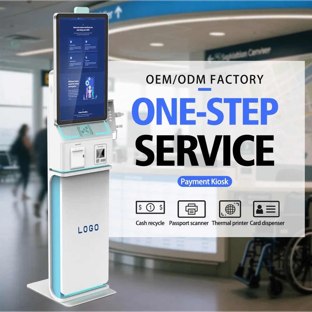 15+ Years of Manufacturer Experience in ODM/OEM Customized 21.5 23.8 32 Inch Receipt Printing Kiosk