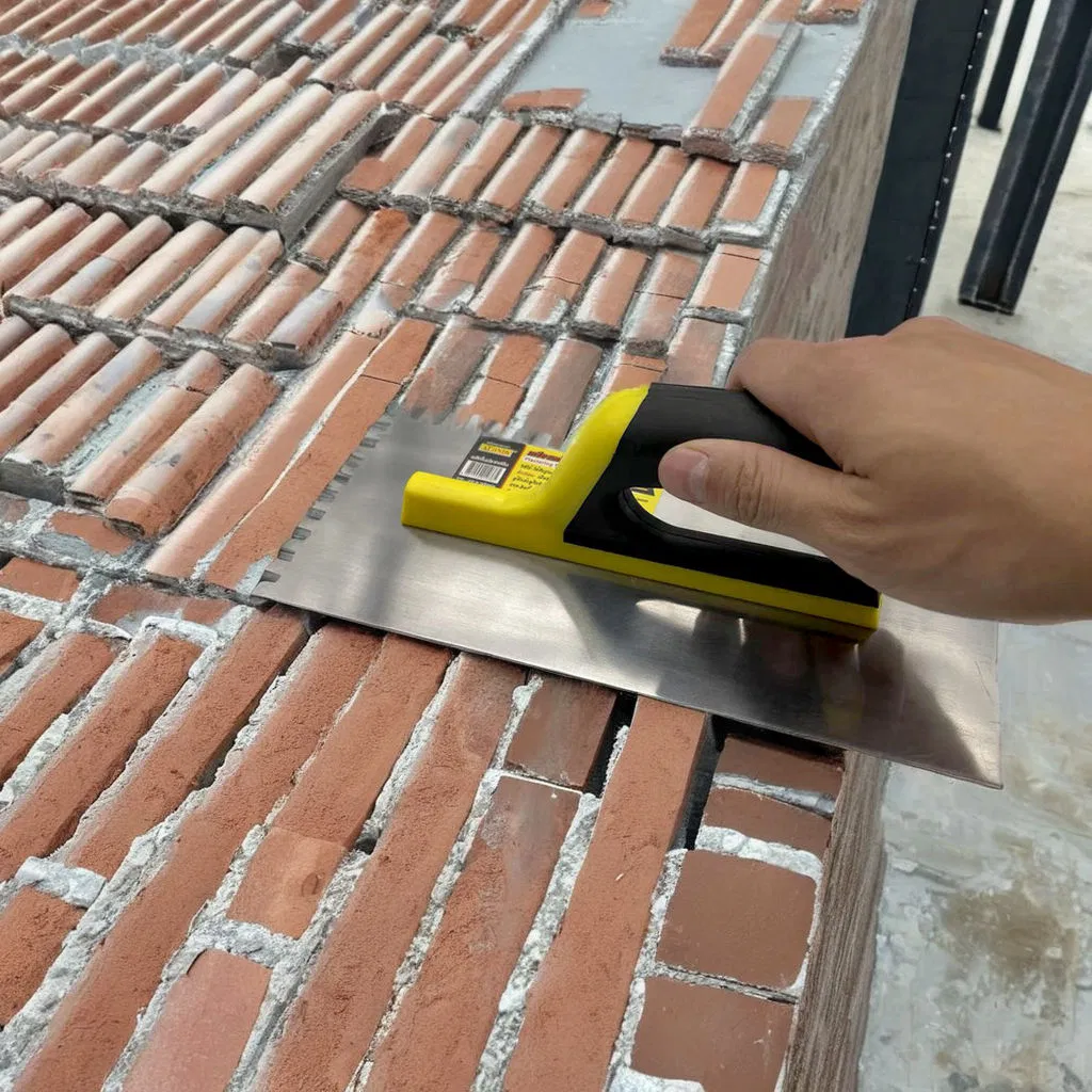 High Quality Stainless Steel Notch Trowel with Soft Handle Modern Design