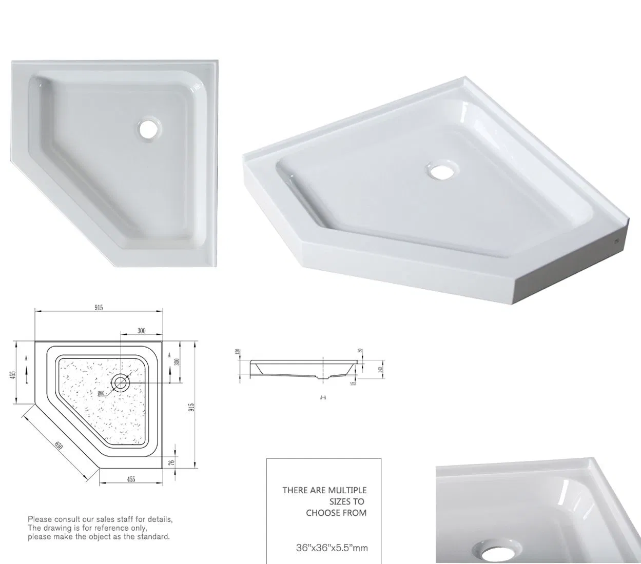 Dimond-Framedless 8mm Reversible Glass Bathroom Shower Enclosure Sliding Glass Shower Door