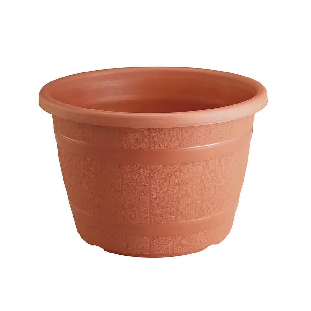 Round Plastic Barrel Pot Garden Flower Pot (KD7101-KD7104)