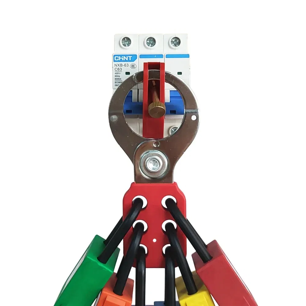 Heavy-Duty Lockout Tagout Hasp with 6 Holes for Safety