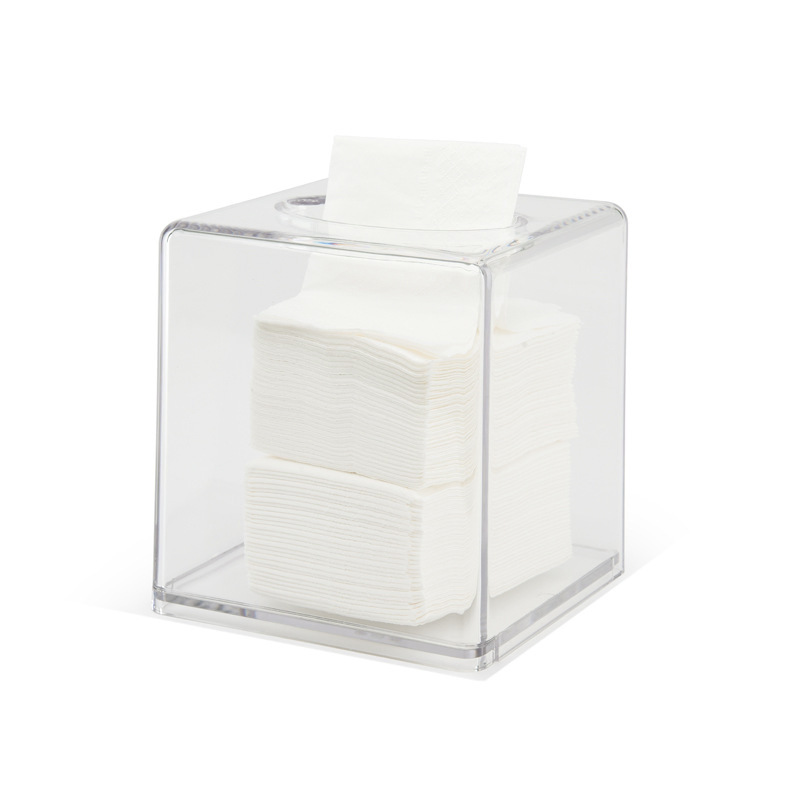 Single Piece Custom Cheap Transparent Plastic Cover Tissue Box