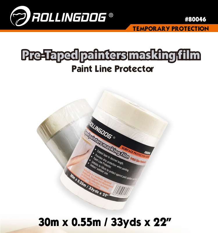 Rolingdog-Standard 80046 Pre-Taped Masking Film
