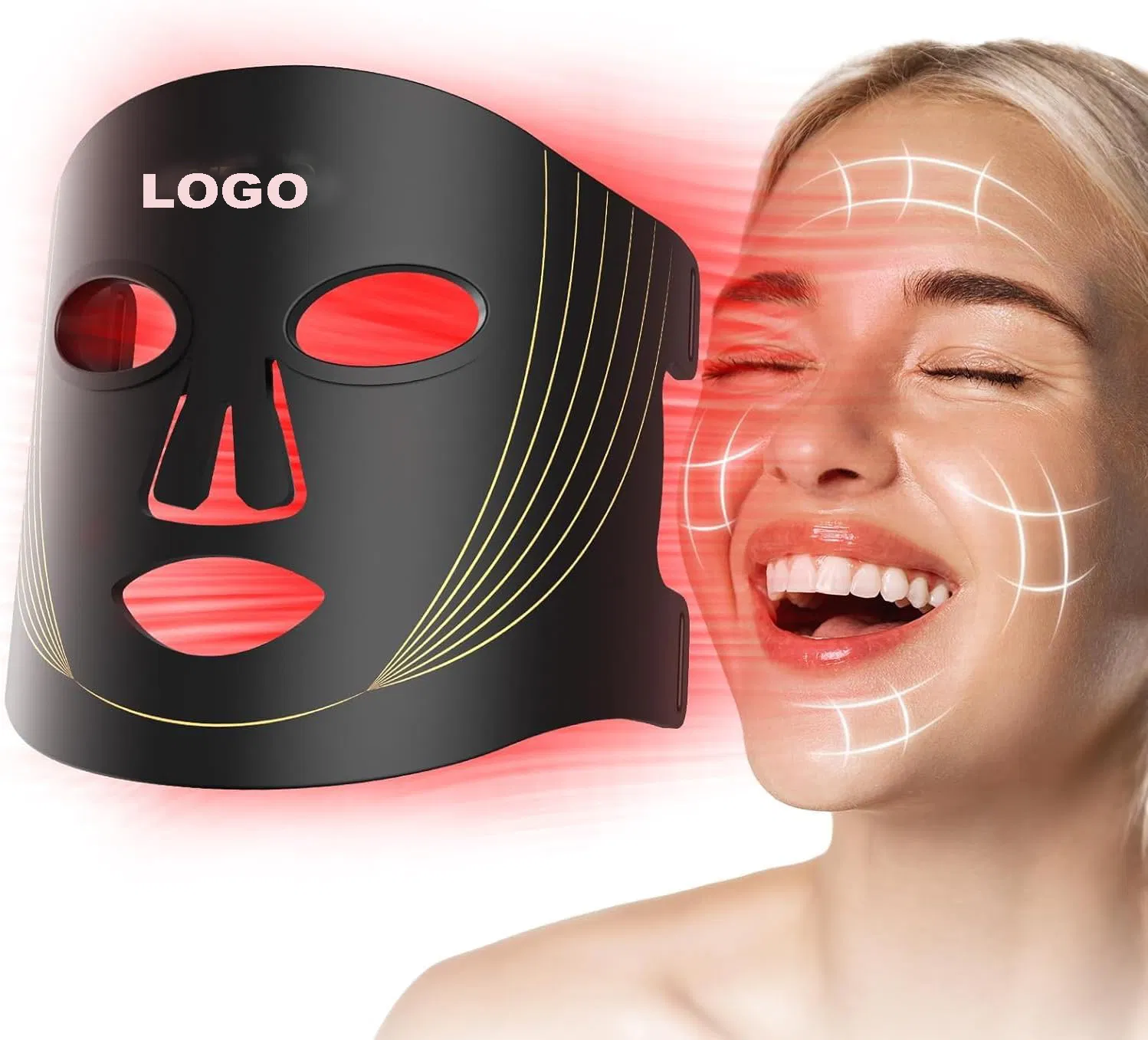 Red Light Therapy Mask for Face, Glow Time LED Face Mask Light Therapy for Anti-Fine Line