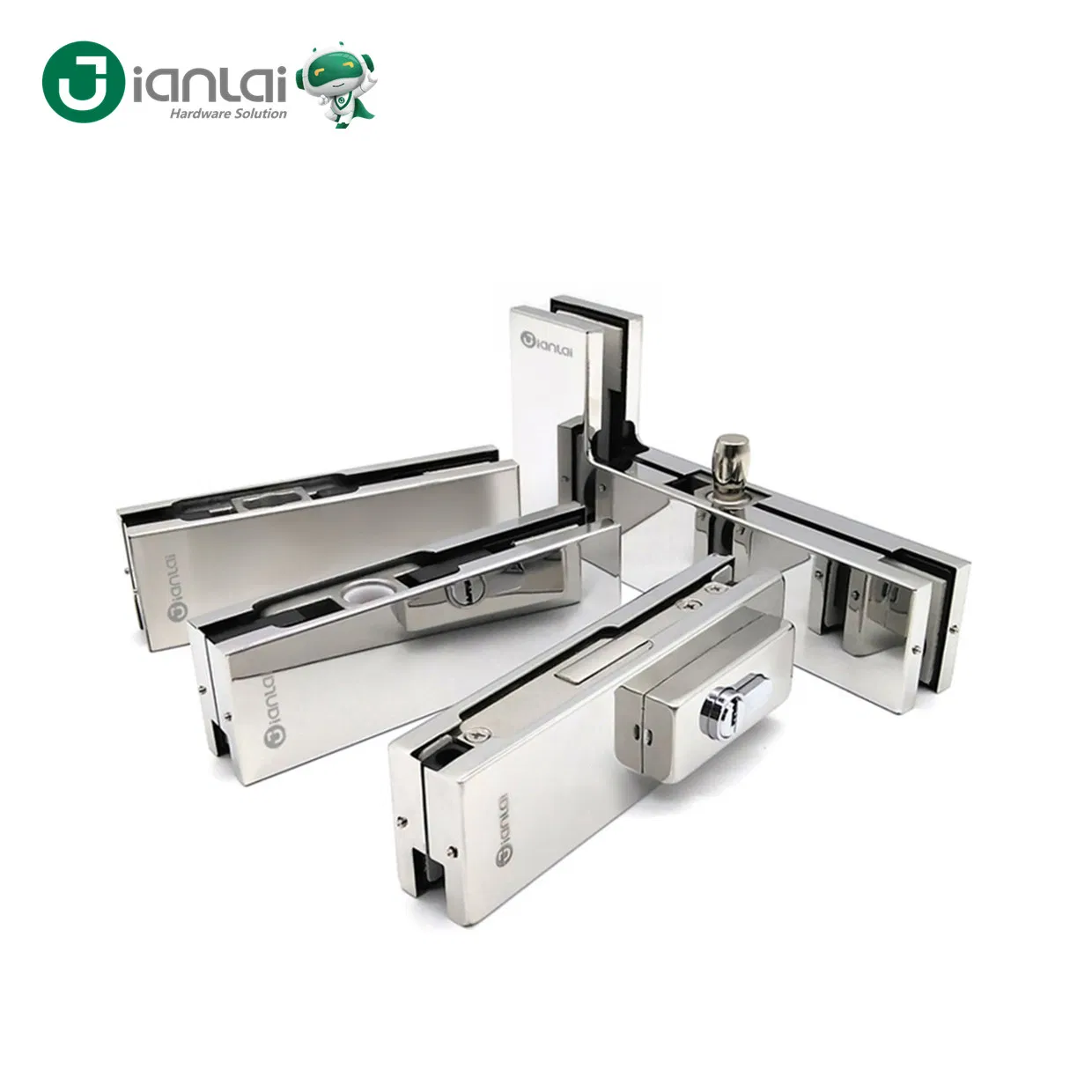 Tempered Glass Door Durable Corner Connector Stainless Steel L Patch Fittings