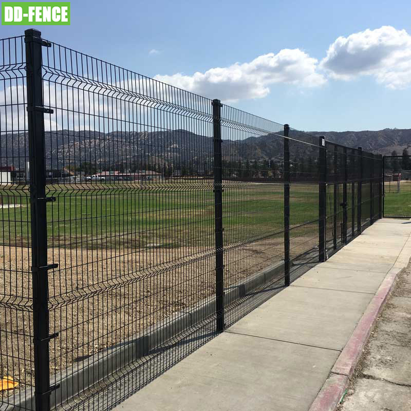 Galvanized Steel Metal 3D V Bending Welded Curved Mesh Commercial 3D Curved Wire Fence