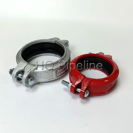 Cast Iron Grooved Pipe Fitting and Coupling with Galvanized and Red Painting