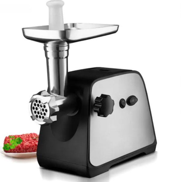 Home Kitchen Appliance Plastic Housing Stainless Steel Adjustable Speed Muitifunctional Meat Grinder with Handle