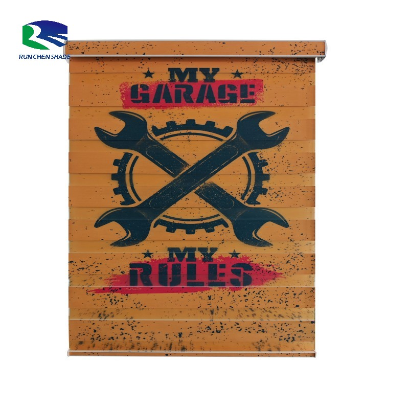 Zebra Blinds Electric Motorized Curtain Pure Color Printed Style Roller Shades Everyday Use Built-in Plain