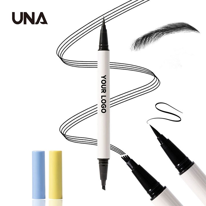 New Double-Headed Four-Pronged Eyebrow Pencil Two-in-One Eyebrow Pencil Eyeliner Liquid Water Eyebrow Pencil