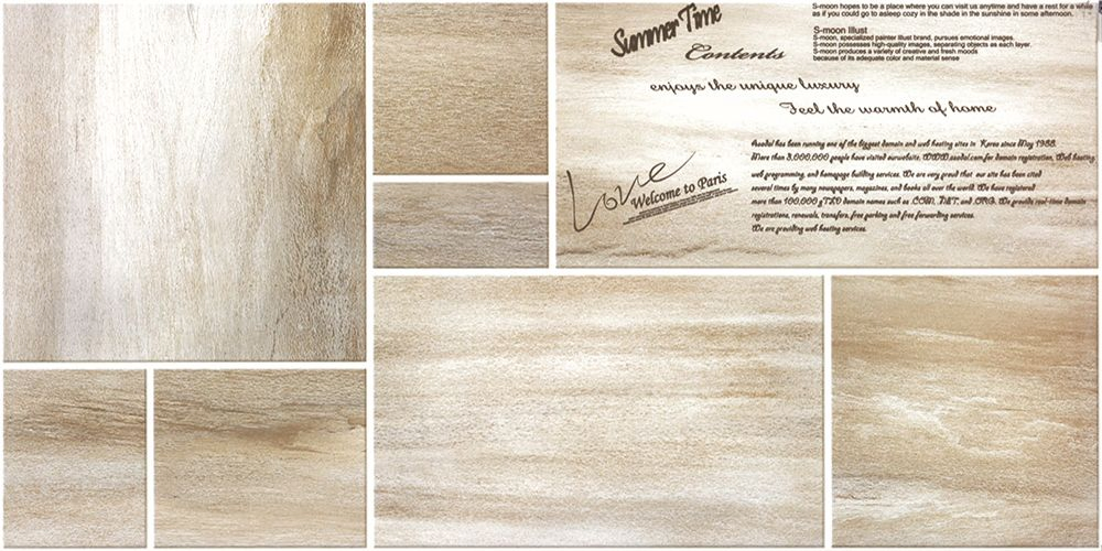 Factory Price Stone Imitation Texture Porcelain Tiles Thatched Straw Roof Stylish Elegant Floor Tile