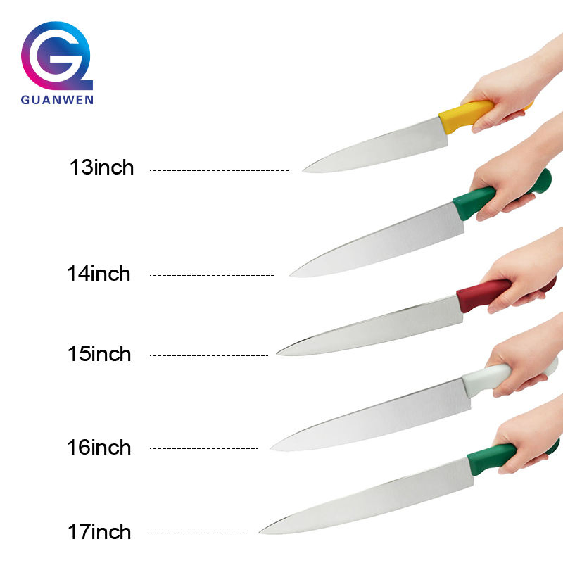 5 Sizes Chef Knives Kitchen Meat Cutting Knife Plastic Handle Chef Knife Set