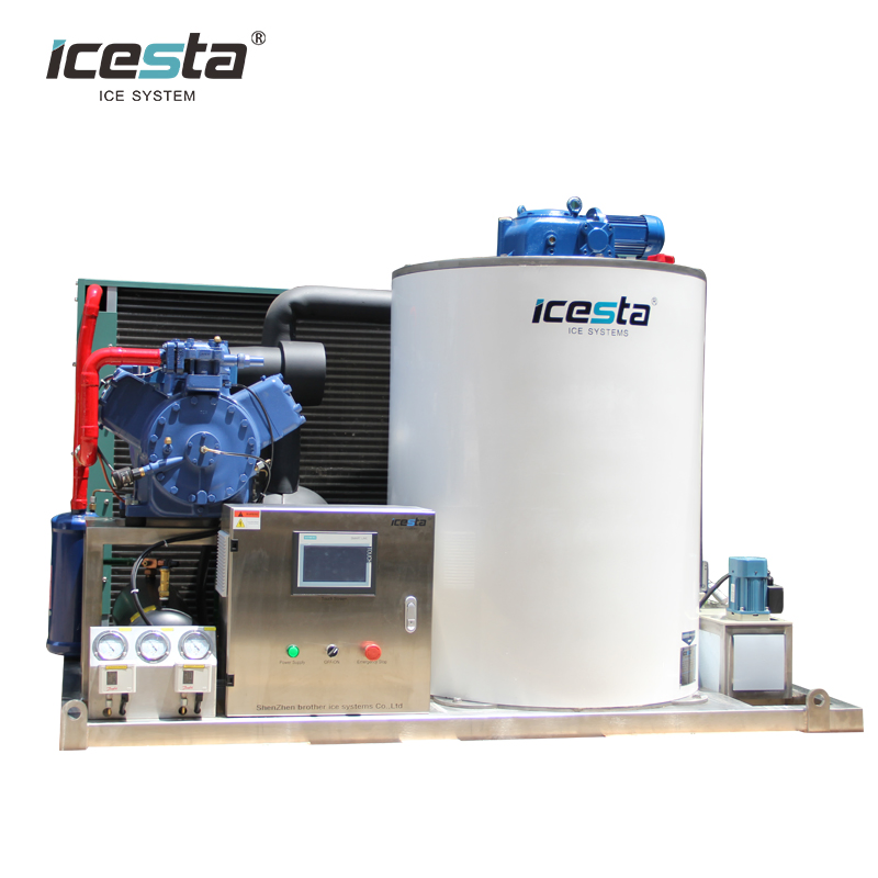 Industrial Small 10t Fully Stainless Steel Flake Ice Making Machine for Food Processing