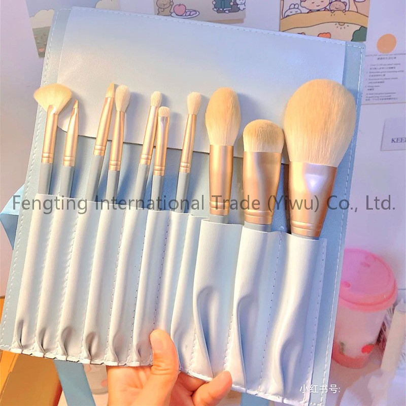 Wood Handle Synthetic Bristles Makeup Brush Private Label 300K OEM/ODM Private Label Dance Stage Performance Kids College Office Daily Makeup Brush Set