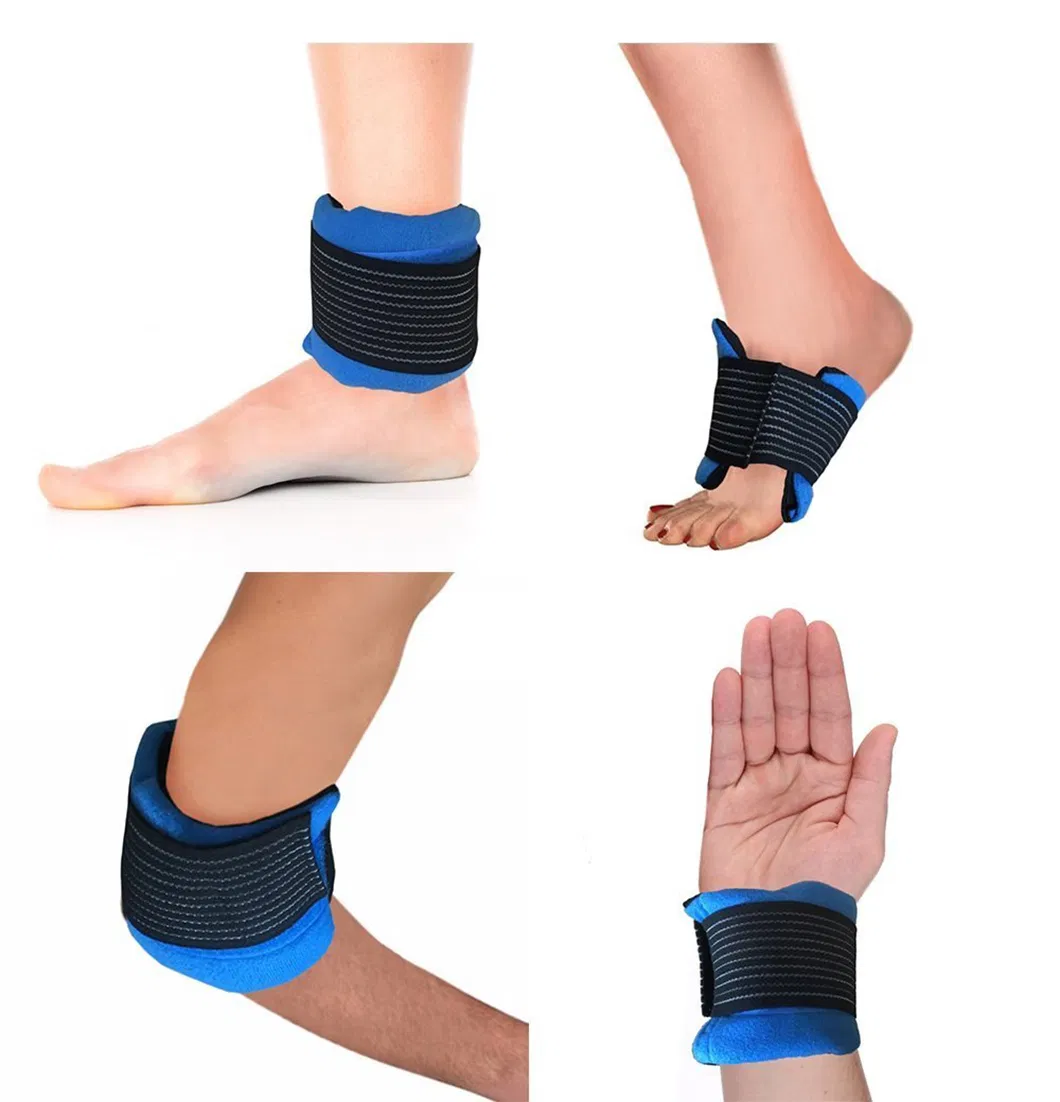 Hot and Cold Therapy Gel Wrap for Body Parts Including Head Neck Elbow Wrist Knee Ankle Arch   for Soreness Swelling Relief
