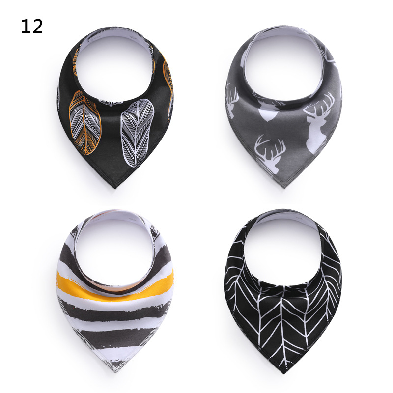 0143 Saliva Towel Baby Bib Fleece Cotton Triangle Towel Spring and Autumn