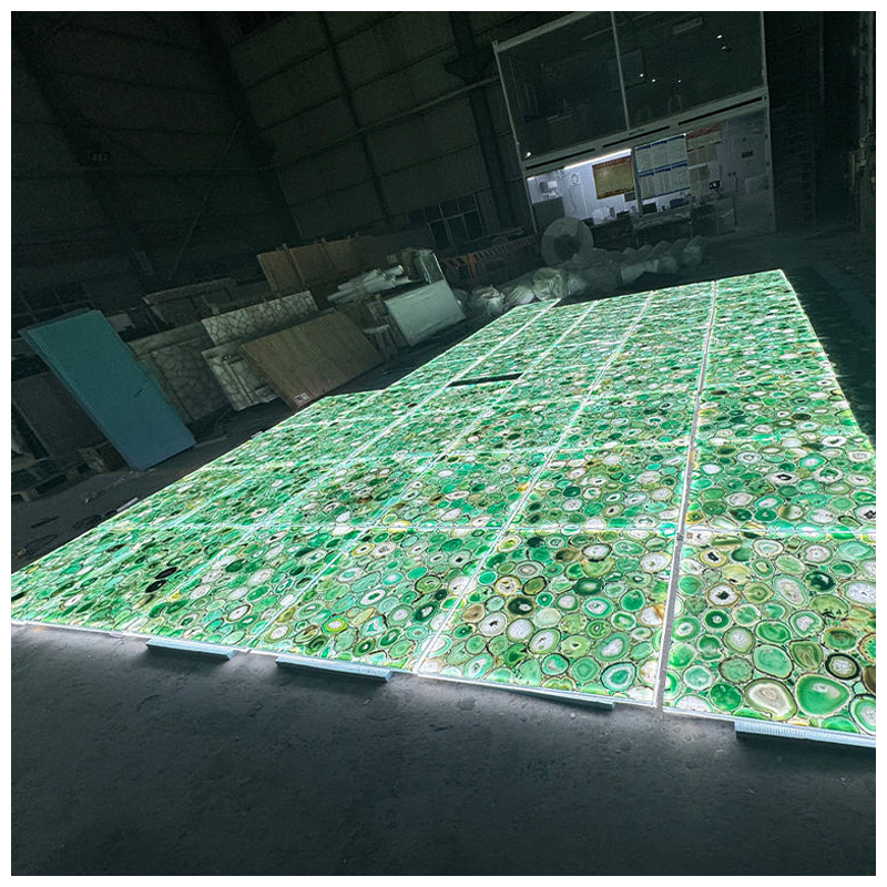 Translucent Green Agate Gemstone Floor and Wall Tiles