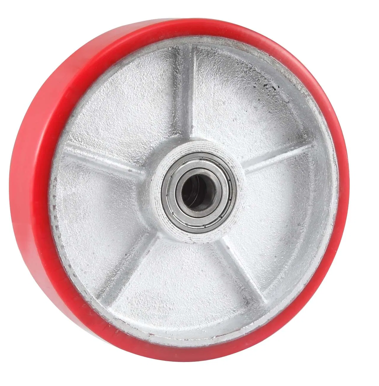 4 Inch Super PU Heavy Duty Caster Wheel (Red) with 6203 Bearing