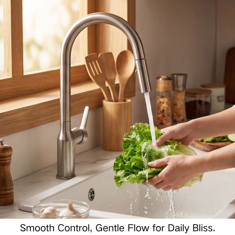 Made in China Single-Handle Stainless Steel Pull out Faucet for Bathroom Fixtures