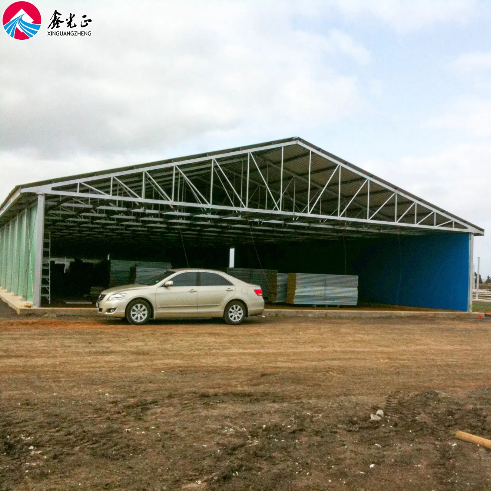 H Section Column Large Span Steel Structure Prefabricated Factory Workshop