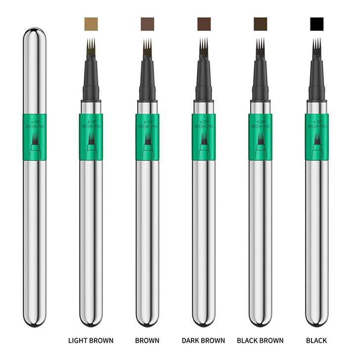 New 4 Fork Waterproof Long Lasting Eyebrow Private Label Custom Liquid Eyebrow Pen