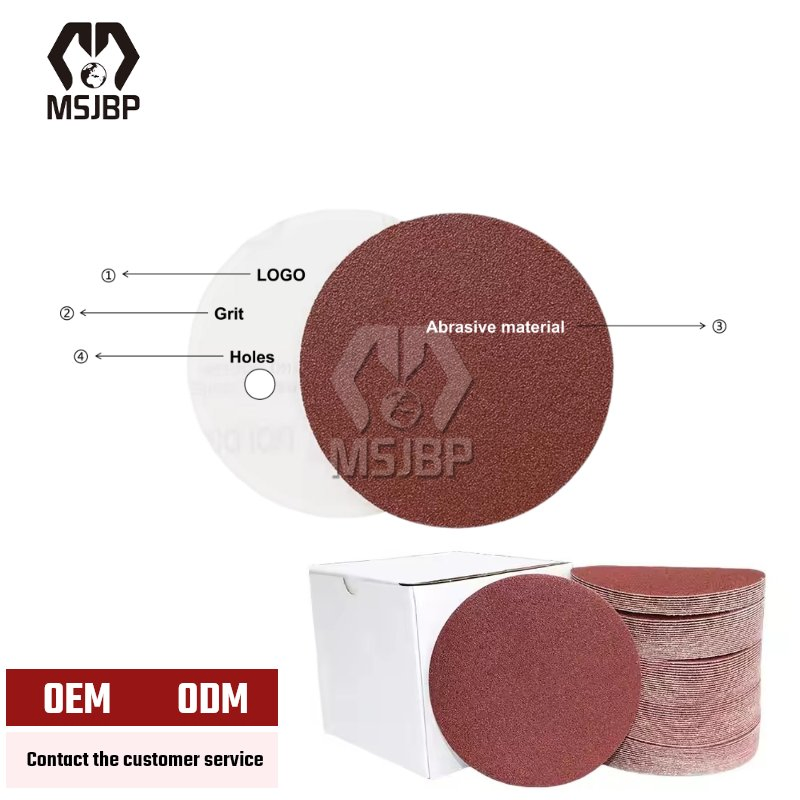 Msjbp Abrasive Factory Red 5-in Abrasive Sanding Disc for Grinding Polishing