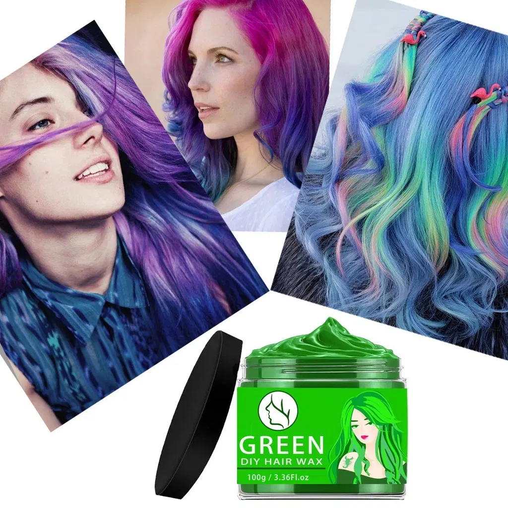 OEM/ODM Hair Wax Clay Natural Hair Coloring Wax Material Disposable Hair Styling Clays Ash for Cosplay, Party