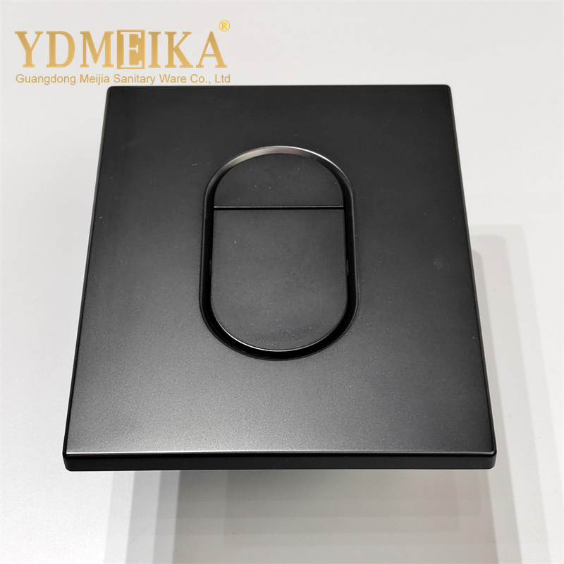 Factory Price Wall Hung Bathroom Fittings Toilet Concealed Cistern ABS Black Dual Flush Button Flush Panel