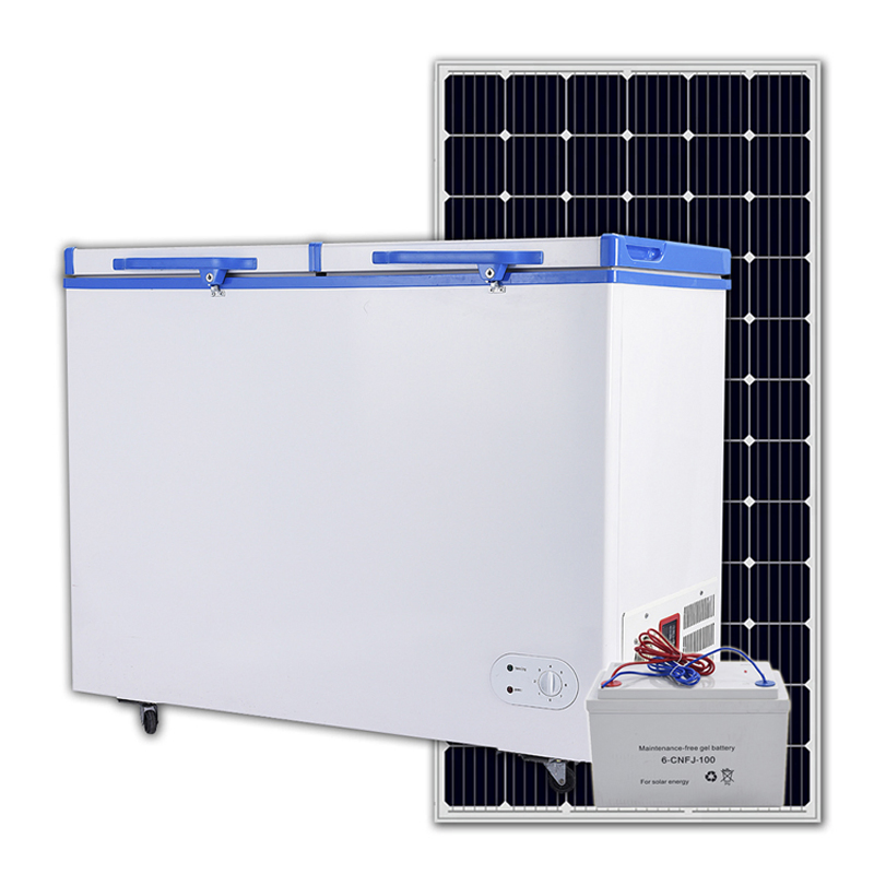 268L Double Door DC AC Household Solar Freezer