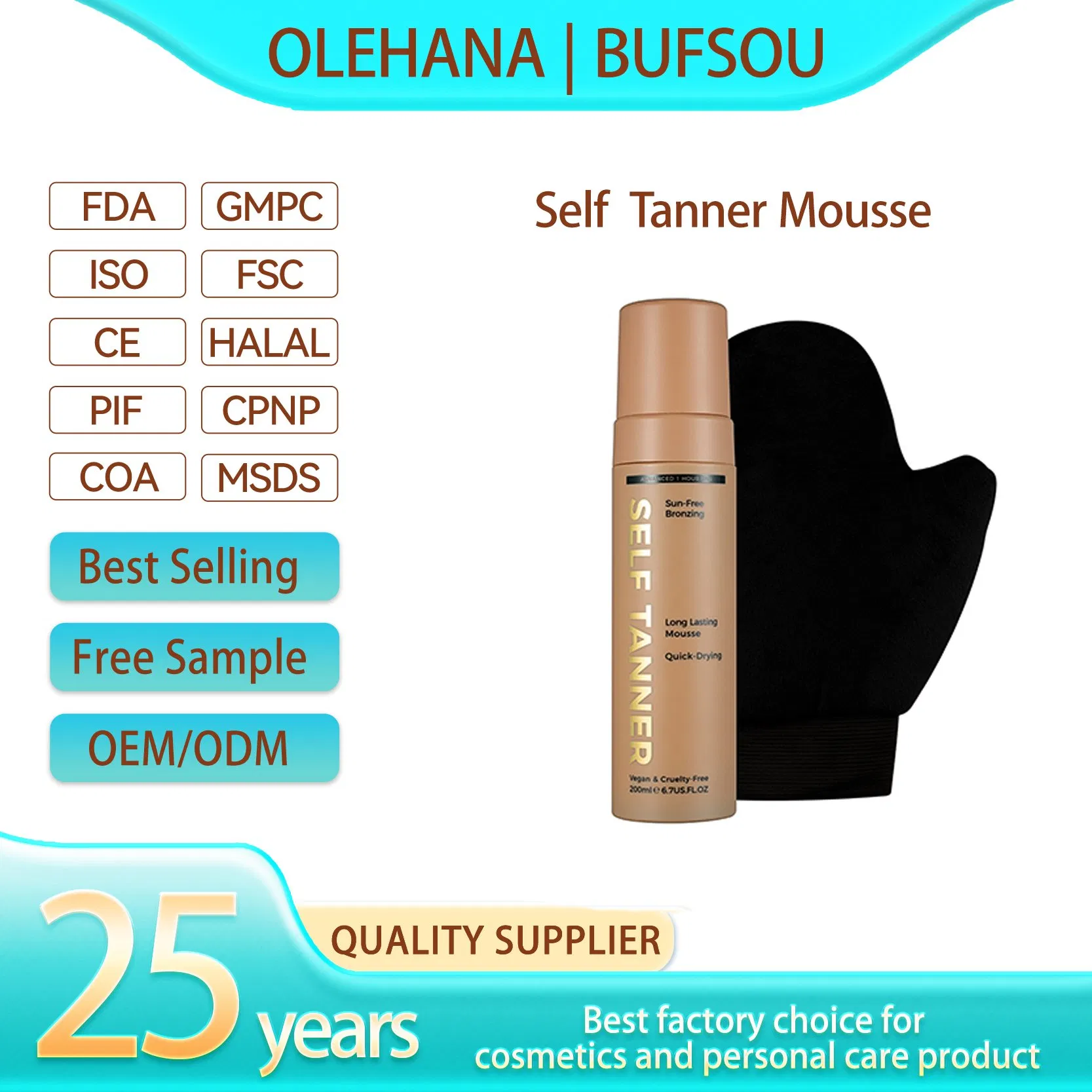 Private Label Charming Skin Color Body Tanner Dark Tan Antioxidant Youth Glowth Vitamin Collagen Vegan Nourish Self Tanner