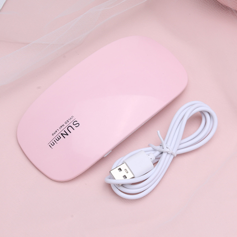 Mini 6W UV LED Nail Lamp Portable Gel Light Mouse Shape Pocket Size Nail Dryer with USB Cable