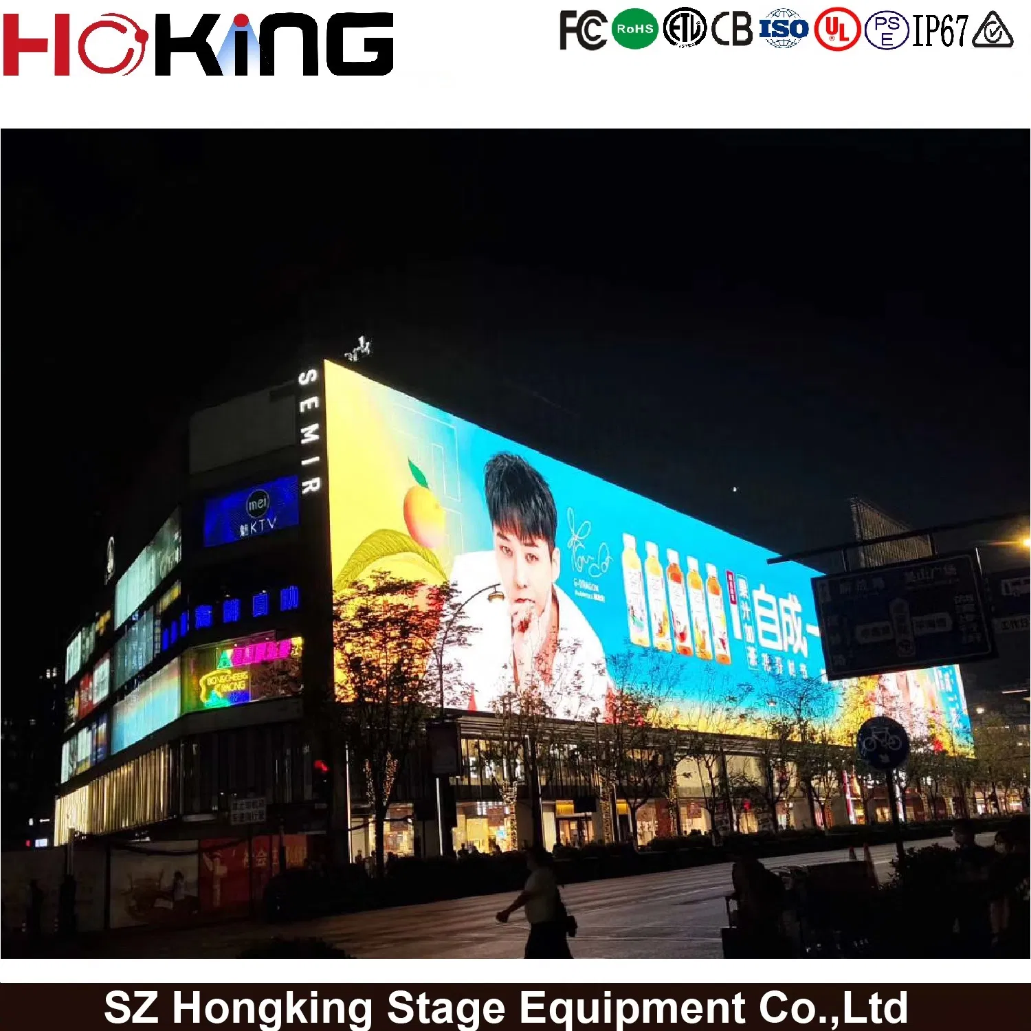 Full Color Video Outdoor Wall Mounted Waterproof LED Display Billboard