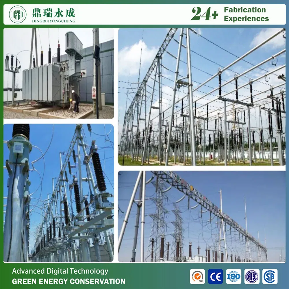 Transformer Package Substation Gantry Hot DIP Galvanized Steel Support Structure Used for Lattice Tubular Towers for Power Transmission