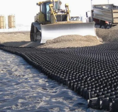 Factory Price Road Construction Gravel Stabilizer Grid HDPE Geocell for Retaining Wall Black and Green Customized