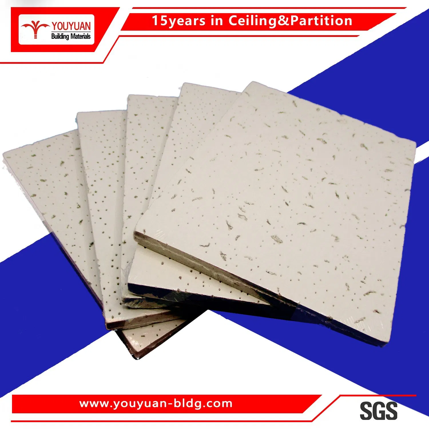 Waterproof Ceiling Board Mineral Fiber Acoustic False Ceiling Board